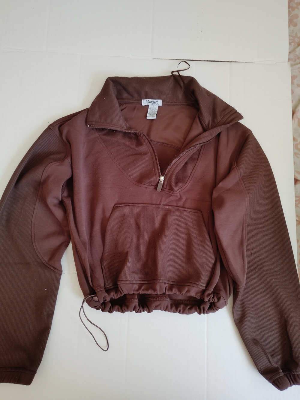 Women's Crop Mock Neck Sweatshirt